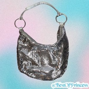 Unique shiny silver purse